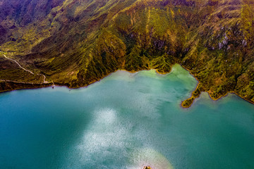 Azoren Insel aus der Luft - Sao Miguel © Roman