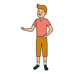 smiling boy character