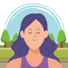 woman portrait avatar cartoon character