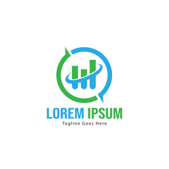 Chart logo template design. Chart logo with modern frame isolated on white background