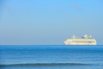 Fototapeta na wymiar Cruise Ship Berthing at Patong Beach, Phuket, Thailand