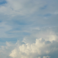 fluffy white cloud above sky background