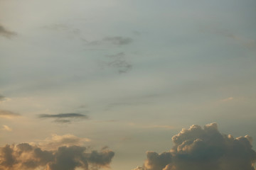 cloud on dramatic sunset sky background