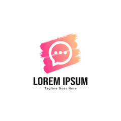 Chat logo template design. Chat logo with modern frame isolated on white background