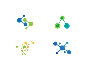 molecule logo vector