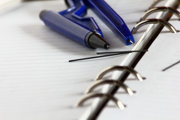 blank pages with lines of open notebook diary