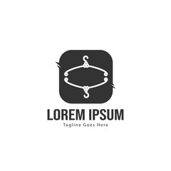 Fashion logo template design. Fashion logo with modern frame isolated on white background