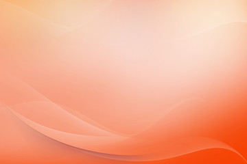 Orange and white tone background abstract soft curve. Illustration used in decoration and empty space for text.