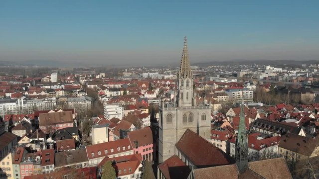 Droneflight over Constance, M&uuml;nster / Dronenflug &uuml;ber Konstanz, M&uuml;nster, Rhein & Bodensee