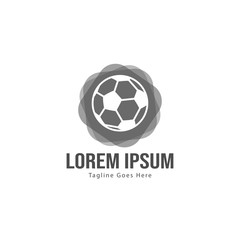 Obraz premium Football logo template design. Football logo with modern frame isolated on white background