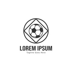 Obraz premium Football logo template design. Football logo with modern frame isolated on white background