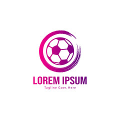 Obraz premium Football logo template design. Football logo with modern frame isolated on white background