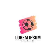 Football logo template design. Football logo with modern frame isolated on white background