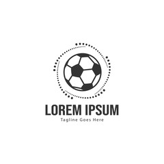 Obraz premium Football logo template design. Football logo with modern frame isolated on white background