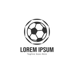 Obraz premium Football logo template design. Football logo with modern frame isolated on white background