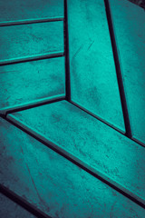 Turquois geometric wooden patern