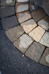 Circular bricks Paved Floor