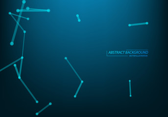 Abstract vector illuminated particles and lines. Plexus effect with spectrum colors. Futuristic vector illustration. Polygonal Cyber Structure With Lens Flare Light Rays. Data Connection Concept.