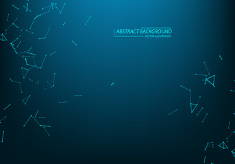 Technology and science background. Abstract web and nodes. Business template banner cover. Medical background. Plexus atom structure. Vector illustration