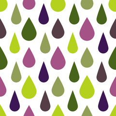 Seamless vector pattern of colorful geometric shapes on a white background