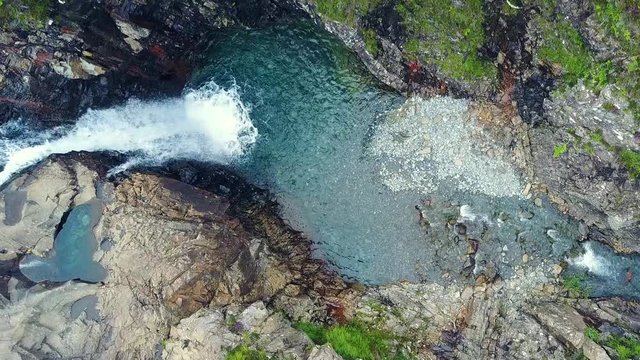 Fairy pools, Isle of Skye - Scottish Highlands (Aerial Shot)