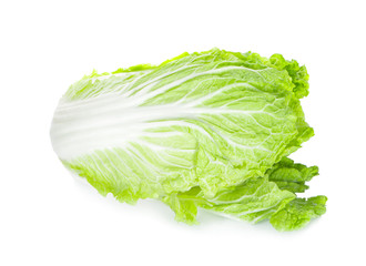 Fresh chinese cabbage on a white background clipping path