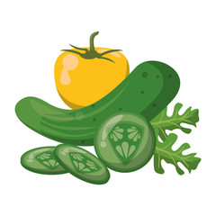 Fresh vegetables cartoon