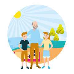 family people outdoors