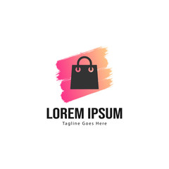 Shopping logo template design. Shopping logo with modern frame isolated on white background