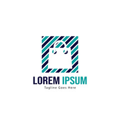 Obraz premium Shopping logo template design. Shopping logo with modern frame isolated on white background