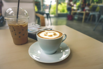 The process of making coffee in the cozy shop