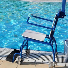Special wheelchair to go on the pool