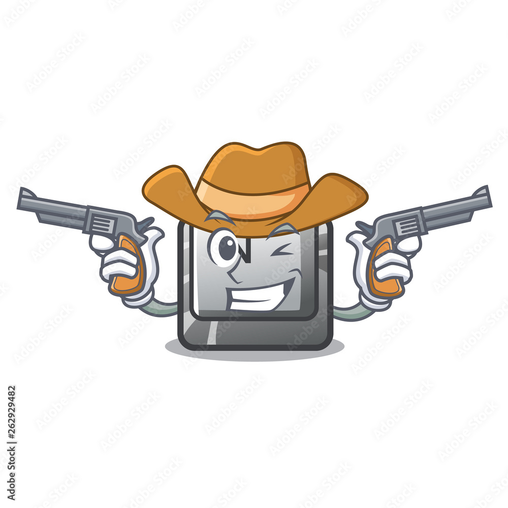 Sticker cowboy button n on a game character