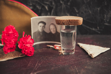 garrison cap, George ribbon are symbol of Victory day