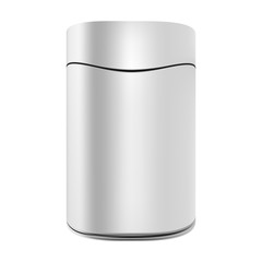 VECTOR PACKAGING: White gray Cosmetic Container on isolated background. Mock up template ready for your design - Vector