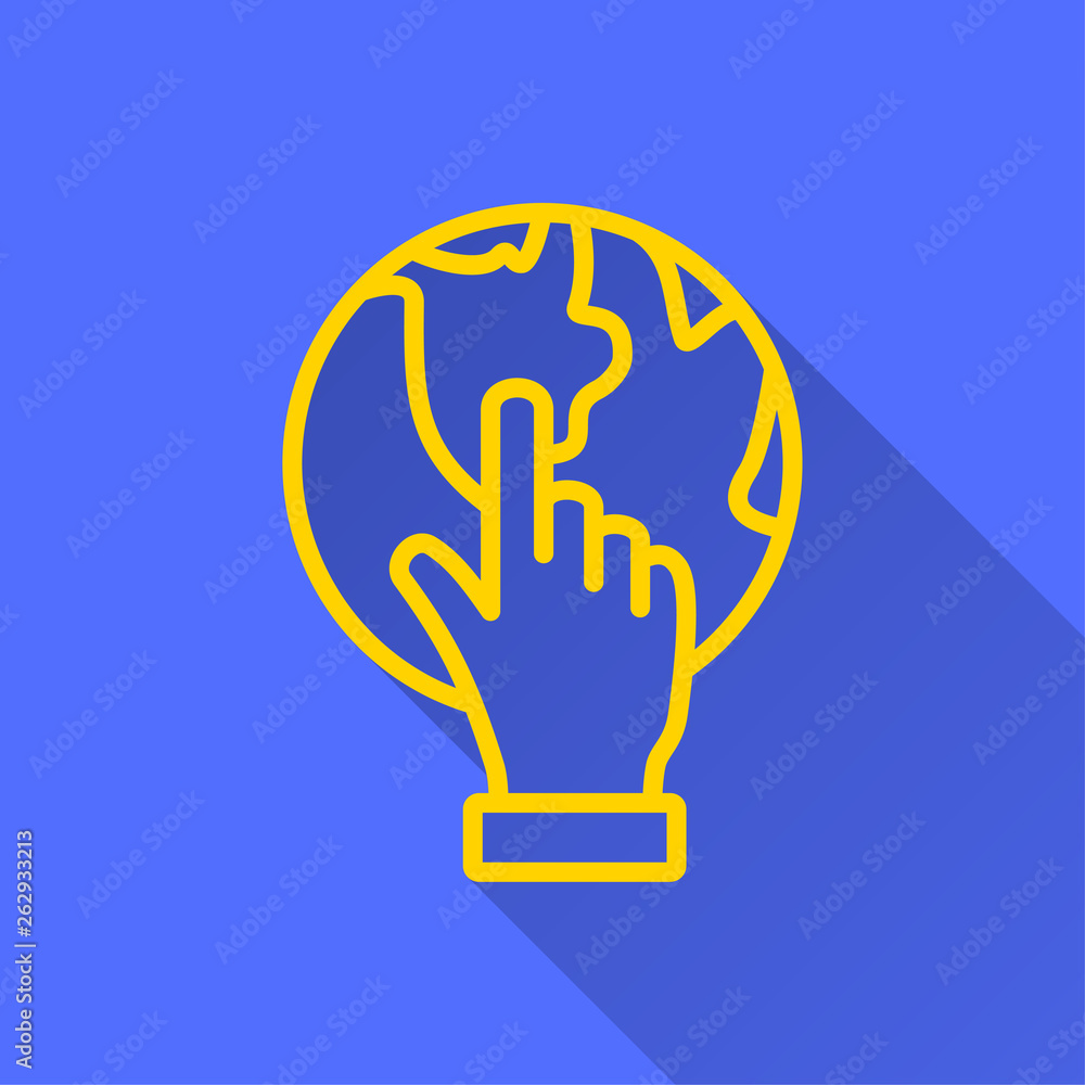 Poster globe - vector icon for graphic and web design.