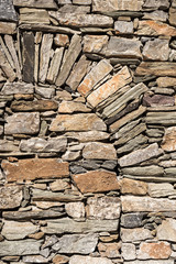 Wall made of stone bricks.