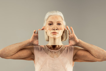 Nice aged woman wanting to look young