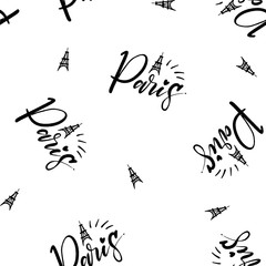 Hand lettering pattern Paris