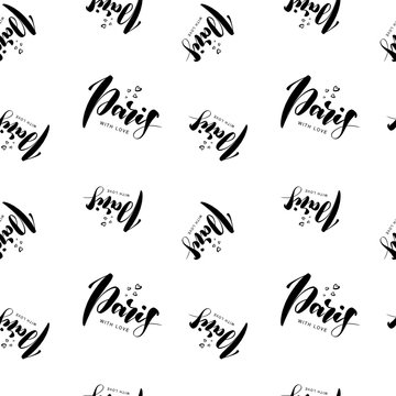 Hand lettering pattern Paris