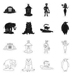 Isolated object of nature  and fun  sign. Collection of nature  and entertainment vector icon for stock.