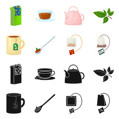 Vector design of healthy and floral  icon. Collection of healthy and gradient stock symbol for web.