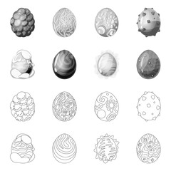 Vector illustration of animal and prehistoric sign. Collection of animal and cute  stock vector illustration.