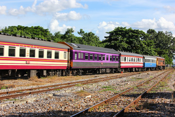 Fototapeta premium Passenger Car For Train between chiangmai and bangkok