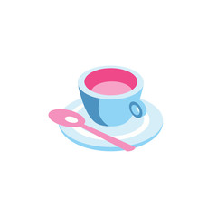 Coffee isometric icon illustration. Creative illustration idea.