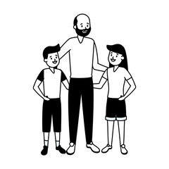 grandfather and kids