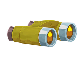 Cartoon binoculars isolated on white background vector