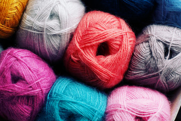 a lot of angora yarn, a variety of colors. Hobbies, knitting from mohair 