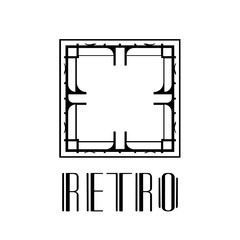 Vector geometric modern art deco style logo decoration