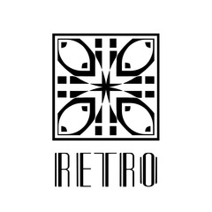 Vector geometric modern art deco style logo decoration